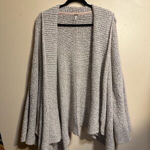 Free People Oversized Textured Knit Open Cardigan- Minor Flaw